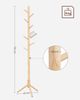 Vasagle Garderobenständer, freistehender Kleiderständer, Garderobe aus Massivholz, in Baumform, mit 8 Haken, für Kleidung, Hüte, Taschen, Flur, Eingangsbereich, naturfarben von Songmics RCR004N01 Bild 5