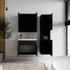 Badplaats Badmöbel Komplettset Montreal 60 x 35 cm Schwarz Matt - Badezimmermöbel mit Waschbecken, Spiegelschrank und Badezimmerschrank Bild 3