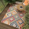 Mazovia Designteppich In- & Outdoor Teppich Wetterfest & UV-beständig Balkon - Bunt, 80x150 cm, Höhe 6 mm, Kurzflor, Weich, Pflegeleicht, Flachgewebe Bild 2