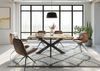 Baumtisch Mango 180x90x74 natur lackiert / Epoxid schwarz, Kreuzgestell anthrazit glänzend EPOXY Bild 3