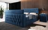Boxspringbett Vulnero mit TV Lift und Stauraum (2 Schubladen) 200x200 Blau H2 (bis 70kg) Bild 4