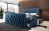 Boxspringbett Vulnero mit TV Lift und Stauraum (2 Schubladen) 200x200 Blau H2 (bis 70kg) Bild 3