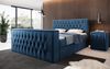 Boxspringbett Vulnero mit TV Lift und Stauraum (2 Schubladen) 200x200 Blau H2 (bis 70kg) Bild 2