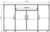 Sideboard >Lissy< in Sonoma-Eiche aus Kunststoff - 118x70x30cm (BxHxT) Bild 3