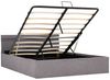 vidaXL Bett mit Bettkasten Hydraulisch mit LED Taupe Stoff 120x200 cm 285626 Bild 5