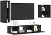 vidaXL TV-Schrankset 4 pcs Schwarz Eichen-Optik Holzwerkstoff 3393415 Bild 3
