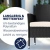 Casaria Gartenbank Poly Rattan Tisch inkl. 7cm Auflagen Schwarz Bild 2