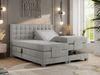Boxspringbett elektrisch verstellbar, Schlafzimmerbett, Bettkasten - ELEKTRO - 160 x 200 cm - Hellgrau Stoff - H3 Bild 2