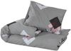 vidaXL Bettwäsche-Set, Baumwolle grau / rosa, 200x200 cm Bild 3