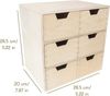 Creative Deco Schubladenbox Schubladenelement Mini-Kommode für Kleinigkeiten aus Birkensperrholz, (6-St) Bild 3