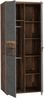 Forte WINNIE Kleiderschrank 80, rustikaler Drehtürenschrank, 2-türig, Einlegeböden, geräumig, Old Wood Vintage Holzdekor/Betonoptik Dunkelgrau, 79,9 cm breit x 189 cm hoch x 53,7 cm tief Bild 5
