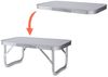 Spetebo Campingtisch Mini Campingtisch weiß klappbar - 56x34 cm (Stück, 1-St, Klapptisch), Aluminium Klapptisch niedrig Bild 2