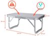 Spetebo Campingtisch Mini Campingtisch weiß klappbar - 56x34 cm (Stück, 1-St, Klapptisch), Aluminium Klapptisch niedrig Bild 3