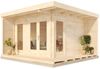 Alpholz Gardenlounge Cube Gartenhaus aus Holz Holzhaus mit 44 mm Wandstärke inklusive Terrasse Blockbohlenhaus Bild 2