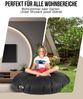 PATCH HOME 2 in 1 Sitzsack Sessel – Ø100 cm – Schwarz, bequemer Sitzsack aus Luxus-Polyester-Gewebe, bereits befüllt Bild 4