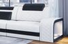 Ecksofa Berlin L Form - Ledermix - weiß-schwarz - Links Bild 5
