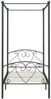 vidaXL Himmelbett-Gestell Grau Metall 100x200 cm [284441] Bild 3