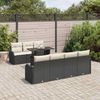 vidaXL Gartensofa-set mit Kissen 8 pcs Schwarz Poly-Rattan 3348403 Bild 3