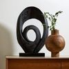 Ornament RANDA von Light & Living 30x9x46 cm Skulptur Holz Matt Schwarz Bild 5