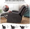 COMHOMA Relaxsessel TV-Sessel aus Stoff/Kunstleder mit Liegefunktion Fernsehsessel (Relaxsessel mit Liegefunktion), mit Wippfunktion und Relaxfunktion Bild 2