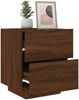 vidaXL Nachttische mit LED-Leuchten 2 Stk. Braun Eiche Holzwerkstoff 836748 Bild 4