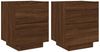 vidaXL Nachttische mit LED-Leuchten 2 Stk. Braun Eiche Holzwerkstoff 836748 Bild 2