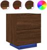 vidaXL Nachttische mit LED-Leuchten 2 Stk. Braun Eiche Holzwerkstoff 836748 Bild 5