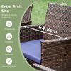MFSTUDIO Rattan Gartenmöbel Set mit Verstellbarem Schirmloch, Wetterfest Bild 4