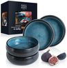 Moritz & Moritz Dessertschale Dip Schalen Blau, Steinzeug, (4er Set), Dip Schälchen aus Steinzeug für Dessert Bild 2
