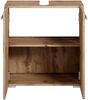 Badplaats Waschbeckenunterschrank Jupiter 60 x 30 cm Eiche Fischgrät - Stehender Badezimmerschrank mit 2 Türen und Montagematerial Bild 2