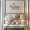 Poster Kinderzimmer Tiger · Süßer blauer Tiger mit Streifen · Tierposter für Jungen & Mädchen · Skandi Dekoprint ohne Rahmen - 21x30cm Bild 3