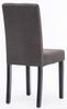 Esszimmerstuhl DALAN - Stoff Dunkelgrau 41x47x91 cm Schwarz | Essstühle Esszimmerstühle Küchenstühle Wohnzimmerstühle Bild 4