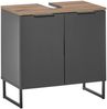 Badezimmer-Set >Denver< (2-tlg.) in schwarz / Evoke Eiche Dekor - 60x195x35 (BxHxT) Bild 3