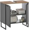 Badezimmer-Set >Denver< (2-tlg.) in schwarz / Evoke Eiche Dekor - 60x195x35 (BxHxT) Bild 4