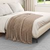 vidaXL Überwurfdecke Kamel 150 x 130 cm Fleece 42016825 Bild 3