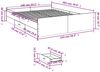 vidaXL Bettgestell mit Schubladen Sonoma-Eiche 140x200cm Holzwerkstoff 3280295 Bild 4