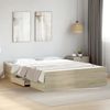 vidaXL Bettgestell mit Schubladen Sonoma-Eiche 140x200cm Holzwerkstoff 3280295 Bild 3
