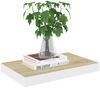 vidaXL Schweberegale 2 Stk. Eichen-Optik und Weiß 40x23x3,8 cm MDF 326571 Bild 3