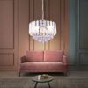 LED Hängeleuchte, Kristalle, 4-Flammig, klar, verchromt, D 35 cm Bild 2