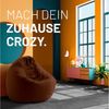 Lumaland Indoor / Outdoor Sitzsack, 2-in-1-Sitzsack, Polyester, 120 x 80 x 75 cm, 300 Liter, Braun Bild 3