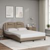 vidaXL Bettgestell "Viana" mit LED ohne Matratze Cappuccino-Braun 120x200 cm 3214012 Bild 4