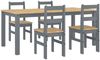vidaXL 5-tlg. Essgruppe PANAMA Grau Massivholz Kiefer 3345189 Bild 2