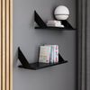 AKKE Wandregal, Hängeregal FLAT modern mit schwarzen Befestigungen 2mm PVC LOFT Bild 5