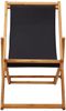 vidaXL Strandstuhl Klappbar Eukalyptusholz und Stoff Schwarz 310316 Bild 2