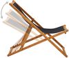 vidaXL Strandstuhl Klappbar Eukalyptusholz und Stoff Schwarz 310316 Bild 3