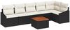 vidaXL Gartensofa-set mit Kissen 7 pcs Schwarz Poly-Rattan 3347838 Bild 2