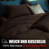 Soifox Bettwäsche 200x200 Braun Weich Bügelfrei Knitterfrei 2er Set Bild 2