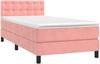 vidaXL Boxspringbett mit Matratze Rosa 80x200 cm Samt 3141514 Bild 3