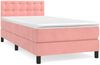 vidaXL Boxspringbett mit Matratze Rosa 80x200 cm Samt 3141514 Bild 2