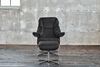 KAWOLA Sessel MODO Relaxsessel drehbar Leder schwarz mit Hocker 98 x 90 x 81 cm Bild 4